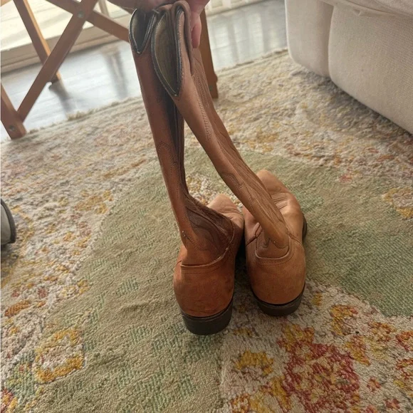 Dan Post Tan and Cream Cowboy Boots - Picture 5 of 7